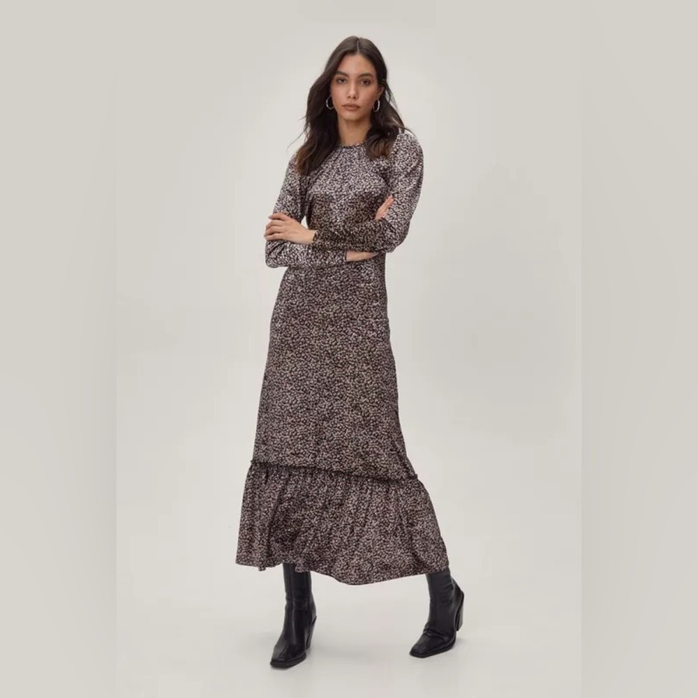 Velvet Floral Dress Tags On